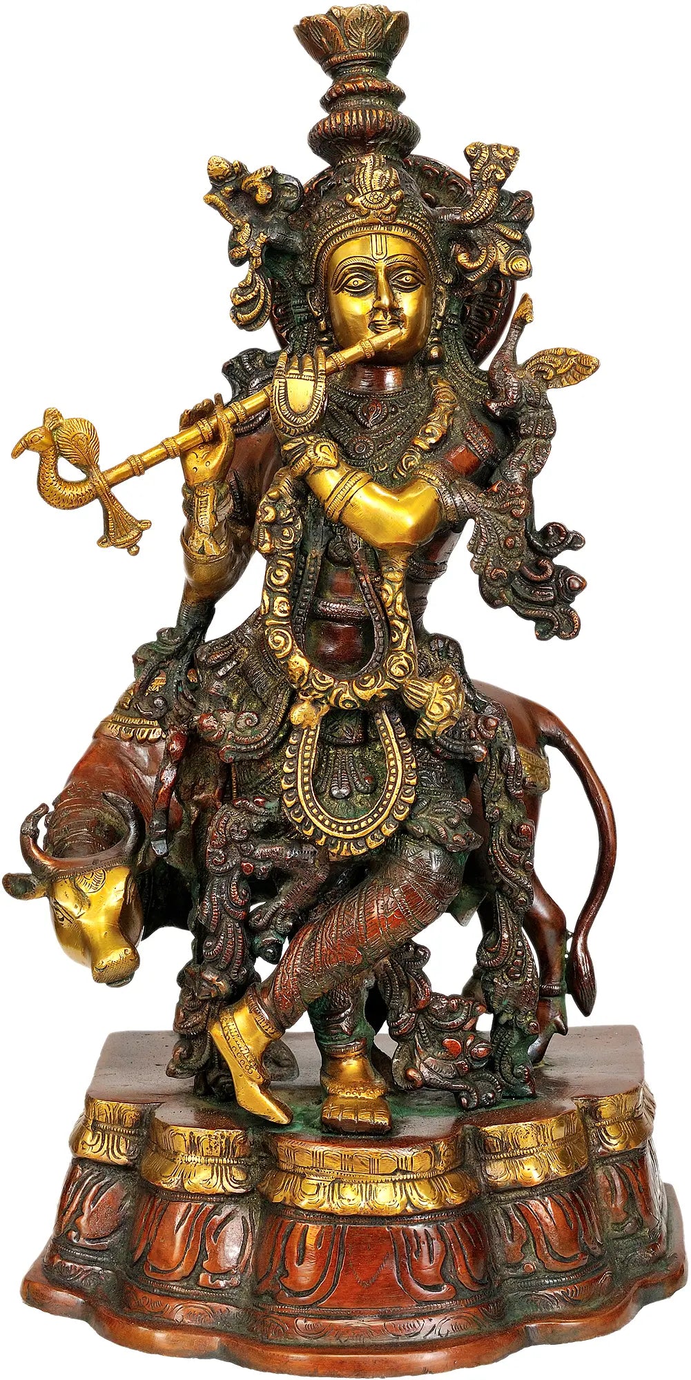 22" Gopala Krishna In Brass | Handmade | Made In India