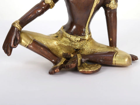 7" Lord Indra Brass Sculpture