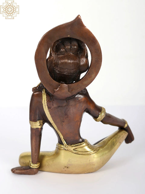 7" Lord Indra Brass Sculpture