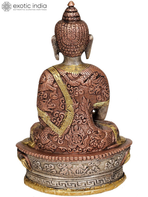 7" Buddha In The Dhyana Mudra In Brass | Handmade | Made In India