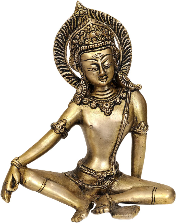 7" Lord Indra In Brass | Handmade | Made In India