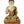 13" Buddha Seated on an Ornate Pedestal | Handmade Brass Statue