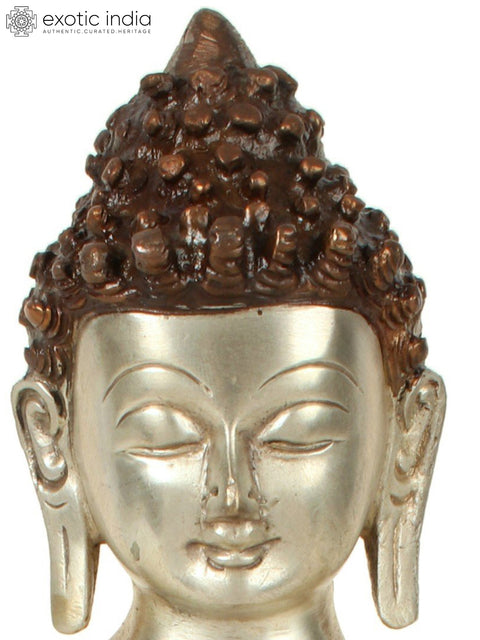 13" Buddha Seated on an Ornate Pedestal | Handmade Brass Statue