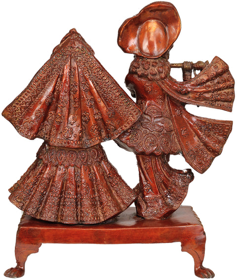 17" Radha Krishna In Brass | Handmade | Made In India