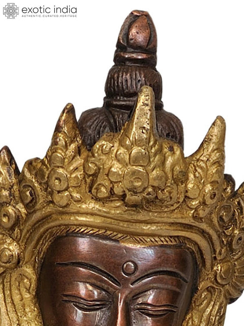 8" Tibetan Buddhist Deity Vajradhara Brass Statue | Handmade | Made in India