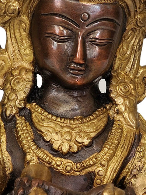8" Tibetan Buddhist Deity Vajradhara Brass Statue | Handmade | Made in India