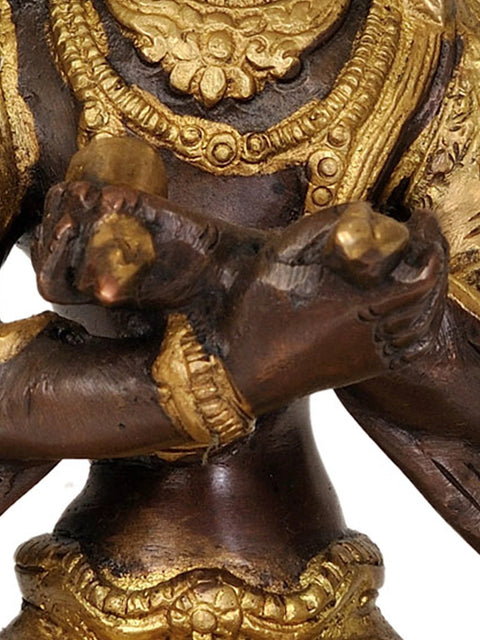 8" Tibetan Buddhist Deity Vajradhara Brass Statue | Handmade | Made in India