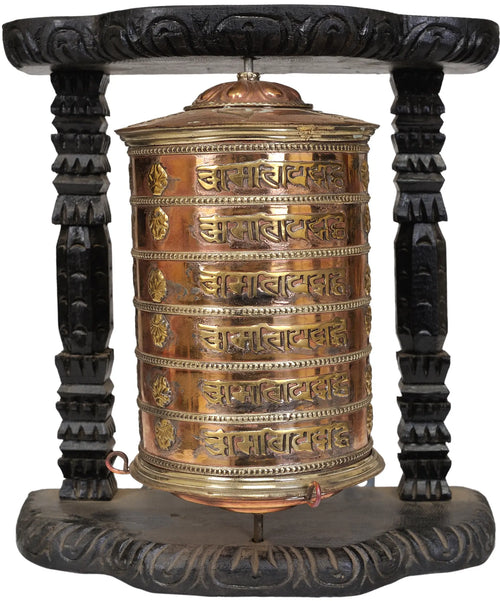 Handmade Brass Prayer Wheel Statue