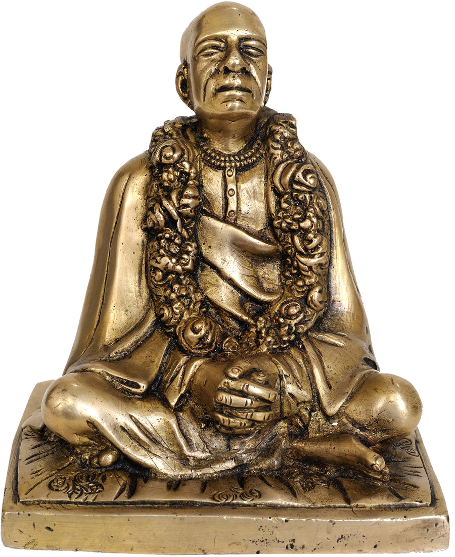 6" Srila Prabhupada Ji Handmade Brass Sculpture