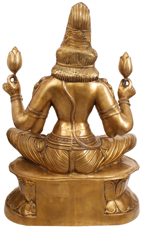34" Large Size Goddess Lakshmi In Brass | Handmade | Made In India