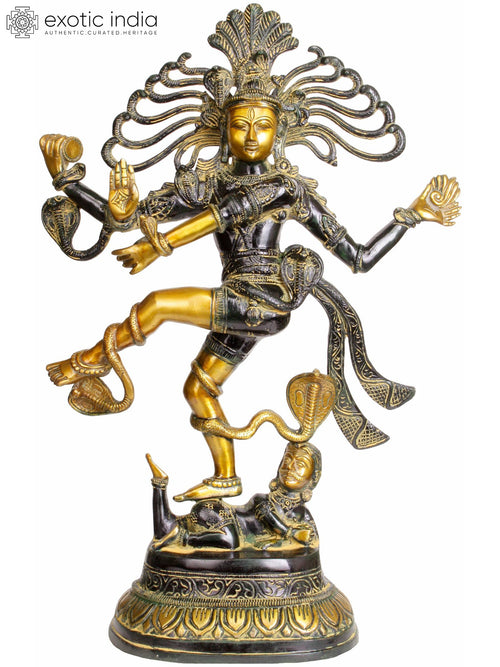 21" Dancing Shiva Handmade Brass Statue for Home Decor
