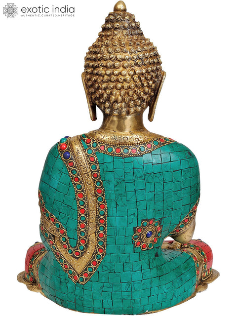 14" Lord Buddha in Vitarka Mudra In Brass | Handmade | Made In India