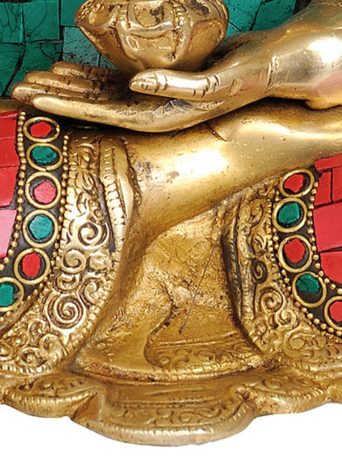 14" Lord Buddha in Vitarka Mudra In Brass | Handmade | Made In India