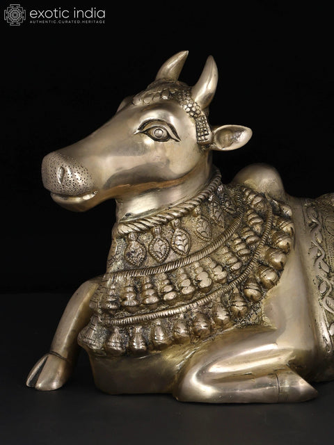 20" Nandi (The Vehicle of Lord Shiva) In Brass | Handmade | Made In India