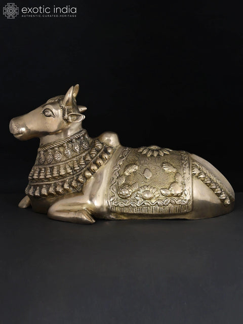 20" Nandi (The Vehicle of Lord Shiva) In Brass | Handmade | Made In India
