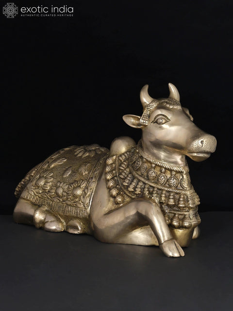20" Nandi (The Vehicle of Lord Shiva) In Brass | Handmade | Made In India