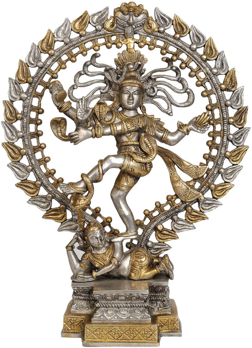 17" Handmade Nataraja Brass Statue for Home Decor