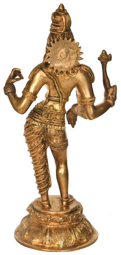 11" Ardhanarishvara Brass Statue | Handmade | Made In India