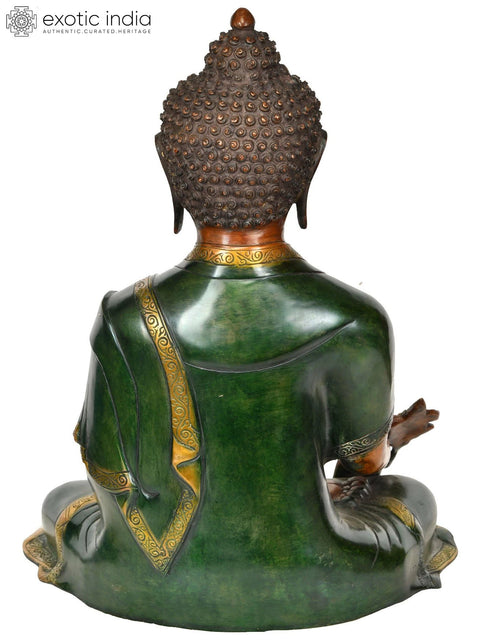 16" Medicine Buddha (Tibetan Buddhist Deity) In Brass | Handmade | Made In India