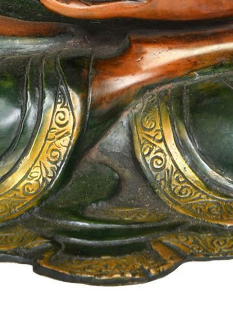 16" Medicine Buddha (Tibetan Buddhist Deity) In Brass | Handmade | Made In India