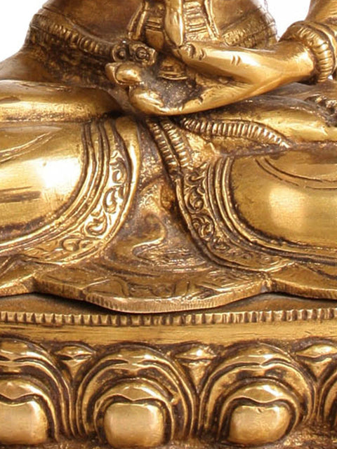 13" Tibetan Buddhist Ushnishvijaya: The Goddess Victorious Over Death In Brass | Handmade | Made In India