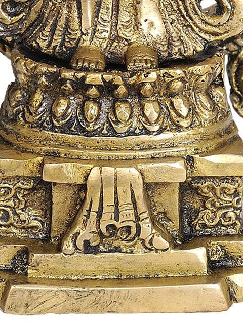 10" Tibetan Buddhist Deity Thousand Armed Avalokiteshvara In Brass | Handmade | Made In India