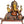 16" Lord Ganesha Seated on Chowki In Brass | Handmade | Made In India