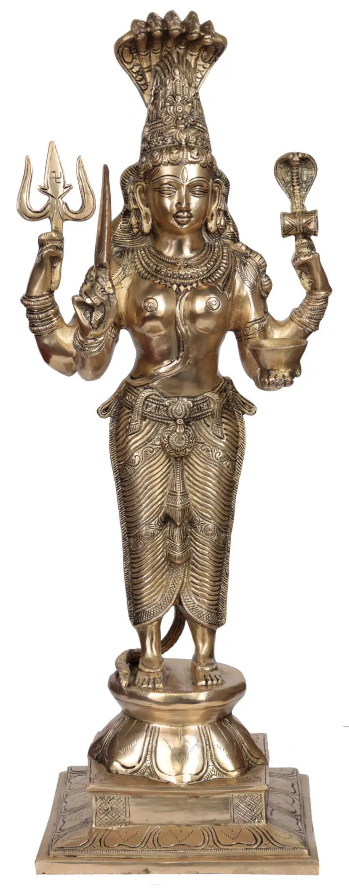 Goddess Mariamman Brass Sculpture