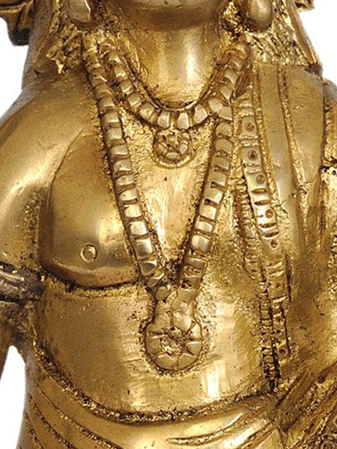 8" Dhanvantari Brass Sculpture | Handmade Brass Statue | Made in India