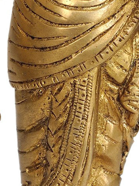 8" Dhanvantari Brass Sculpture | Handmade Brass Statue | Made in India