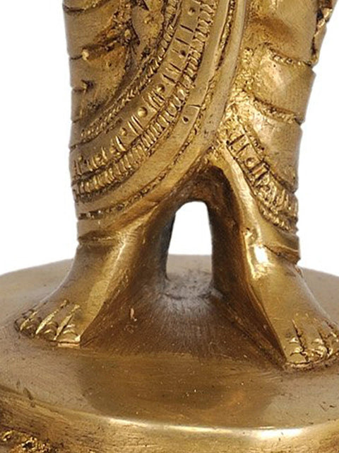 8" Dhanvantari Brass Sculpture | Handmade Brass Statue | Made in India