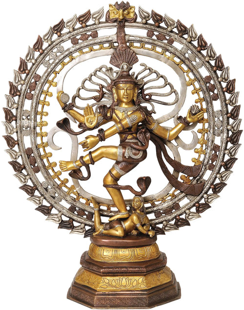 31" Large Nataraja Handmade Brass Statue for Home Decor