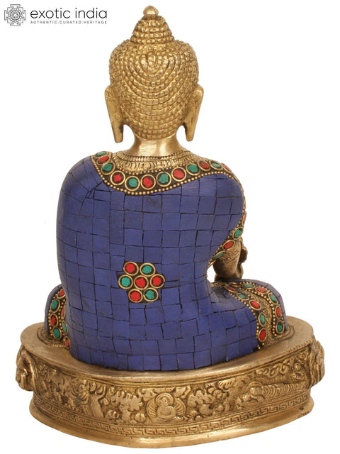 Brass Idol of Deity Lapis Buddha Healing | Medicine Buddha Statue