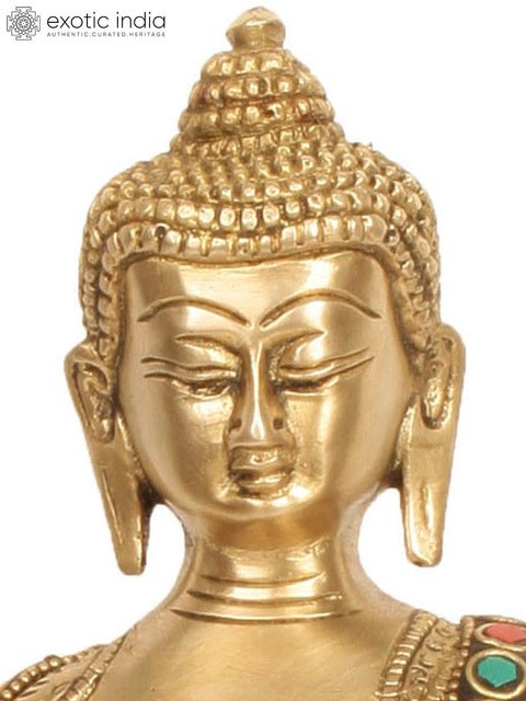 Brass Idol of Deity Lapis Buddha Healing | Medicine Buddha Statue
