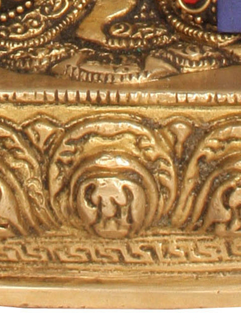 Brass Idol of Deity Lapis Buddha Healing | Medicine Buddha Statue