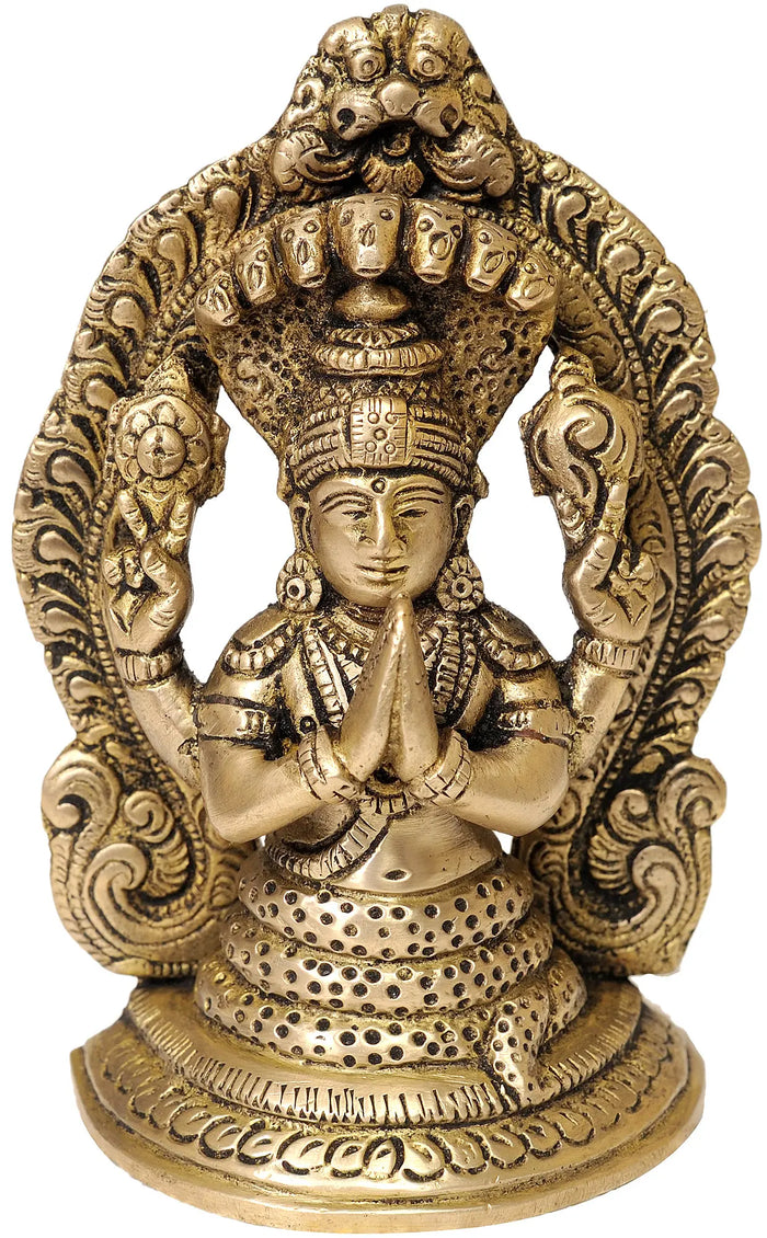 5" Brass Patanjali Sculpture | Handmade | Made in India