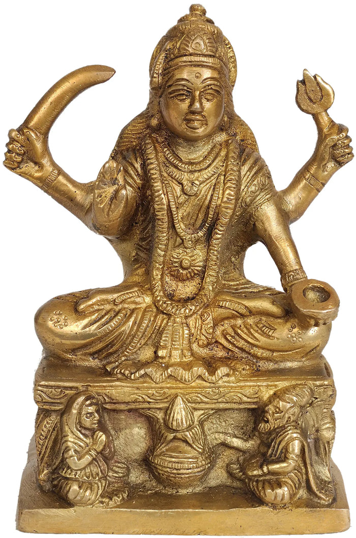 5" Santoshi Maa Statue in Brass | Handmade | Made in India