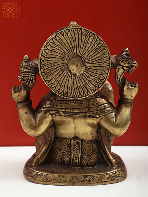 8" Lord Ganesha Brass Sculpture | Handmade Statues | Made in India