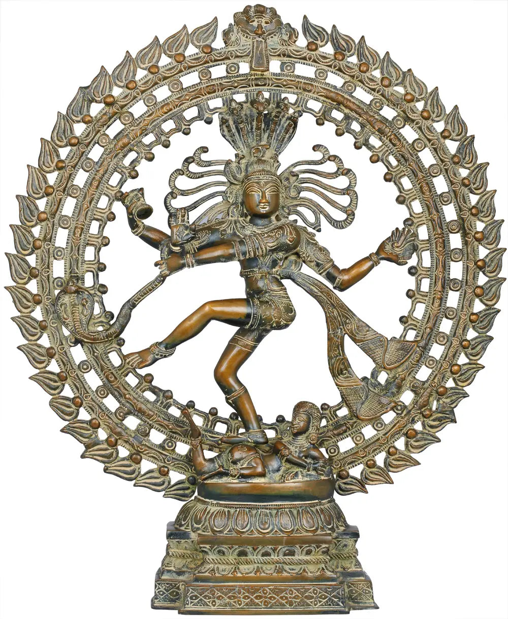 22" Lord Shiva Nataraja Brass Statue Handcrafted Indian Idol