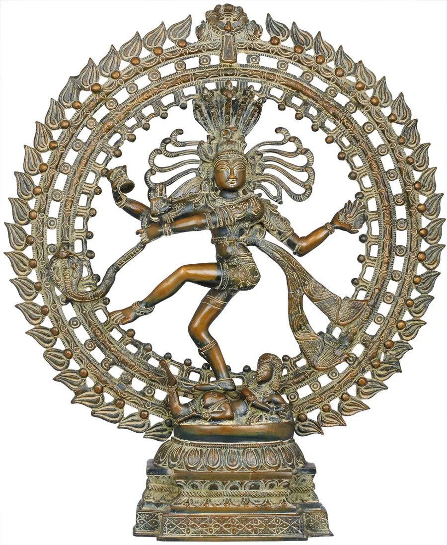 22" Lord Shiva Nataraja Brass Statue Handcrafted Indian Idol