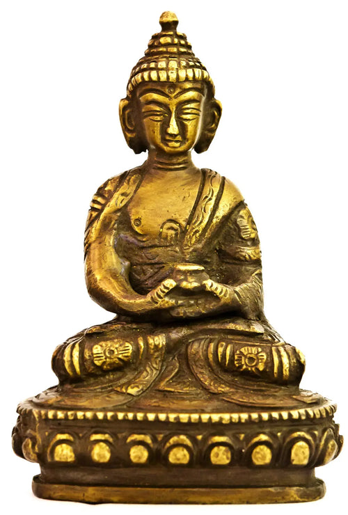 3" Dhyani Buddha Brass Idols Set Handmade