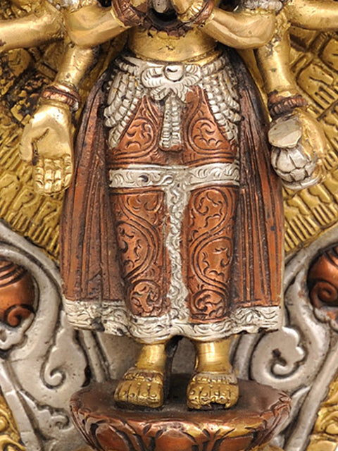 Eleven-Headed Thousand-Armed Avalokiteshvara Brass Statue | Handmade Buddhist Sculpture