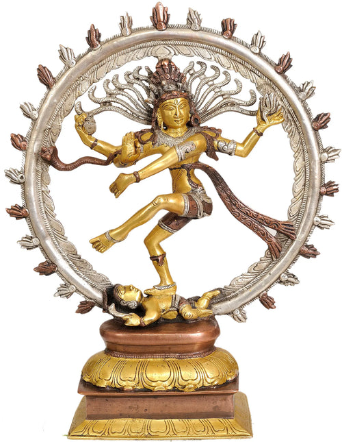 14" Nataraja Handmade Brass Statue for Home Decor