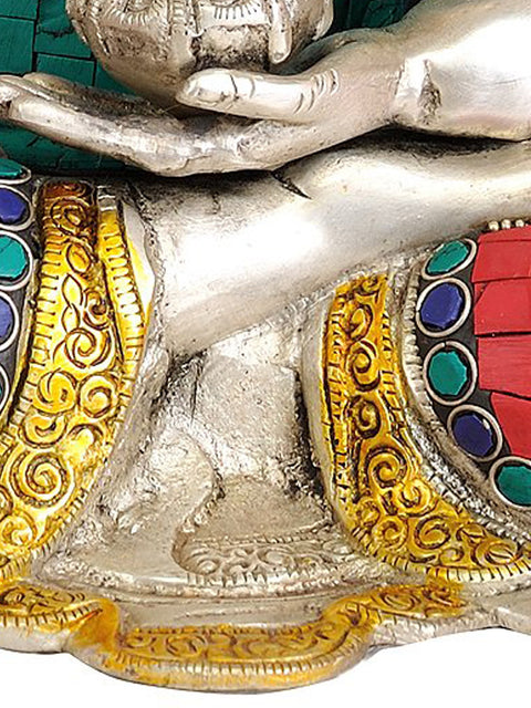 14" Lord Buddha in Vitark Mudra In Brass | Handmade | Made In India