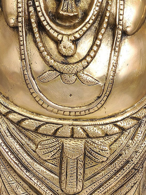 17" Laughing Buddha In Brass | Handmade | Made In India