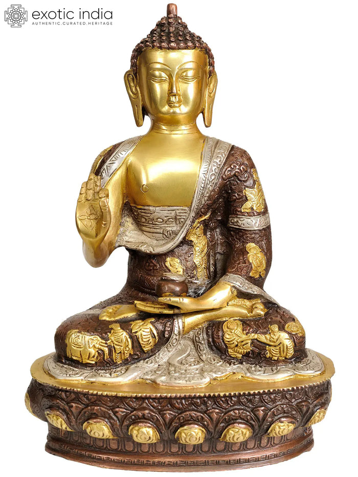 Lord Buddha in Vitarka Mudra In Brass | Handmade | Made In India
