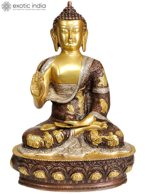 Lord Buddha in Vitarka Mudra In Brass | Handmade | Made In India
