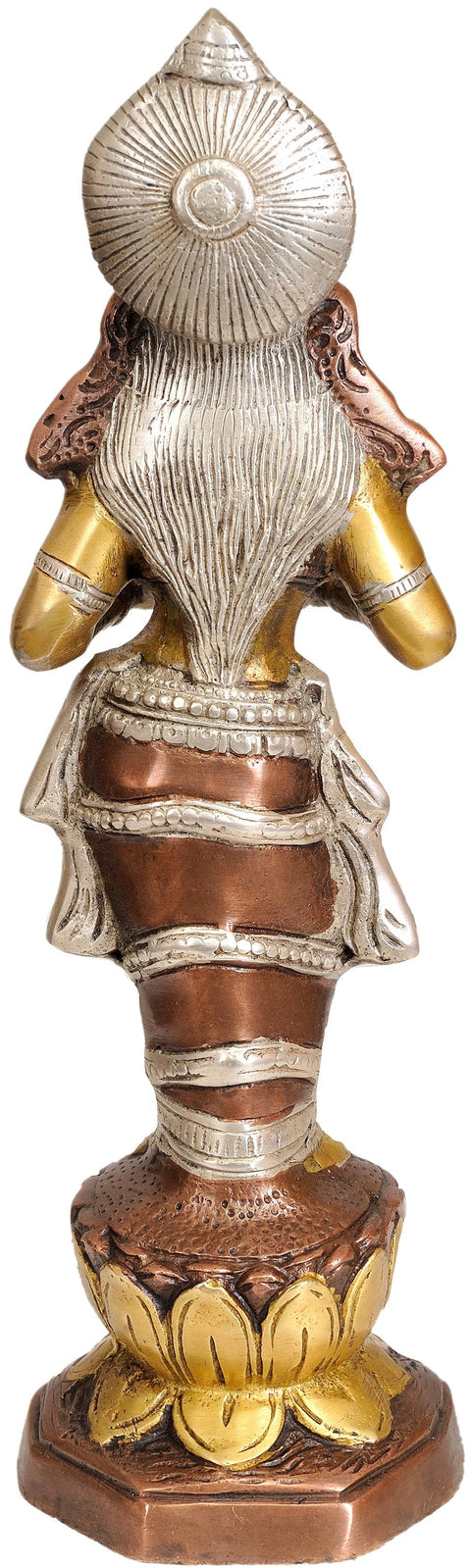 13" Deep Lakshmi in Brass | Handmade | Made in India