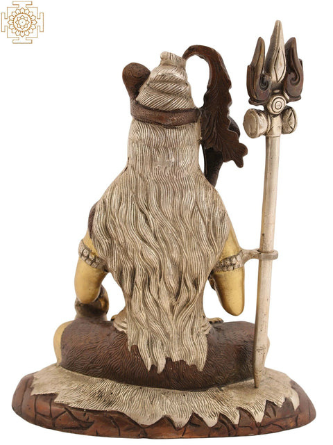 10" Blessing Lord Shiva Brass Sculpture