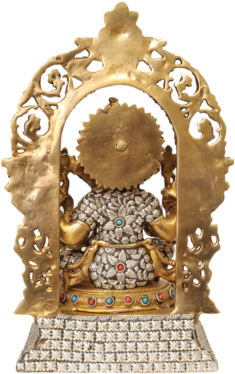 15" Bhagawan Ganesha Granting Abhaya In Brass | Handmade | Made In India